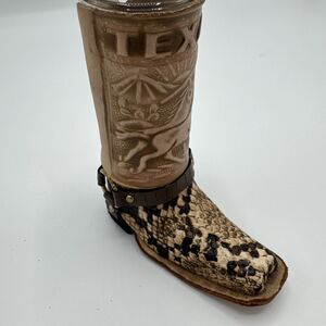 Shot Glass Tall Boy Leather Boot Hand Made in Mexico‎